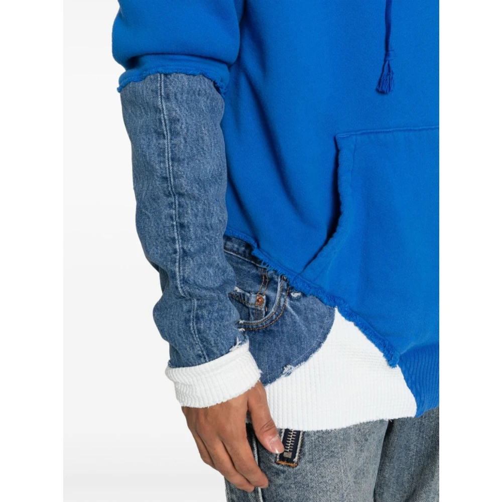Greg Lauren Blauwe Fragment Denim Jack Blue Heren