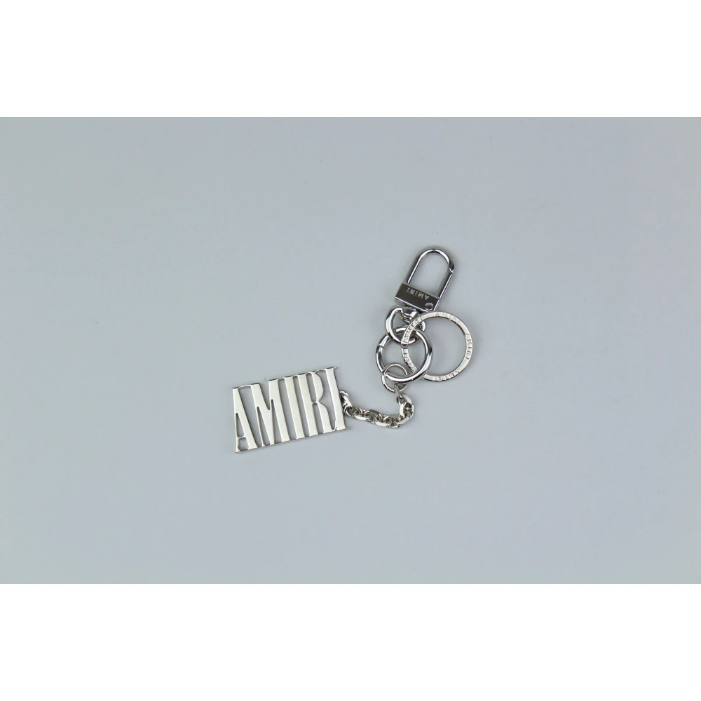 Amiri Zilveren Sleutelhanger Stijlvol en Chic Gray Heren