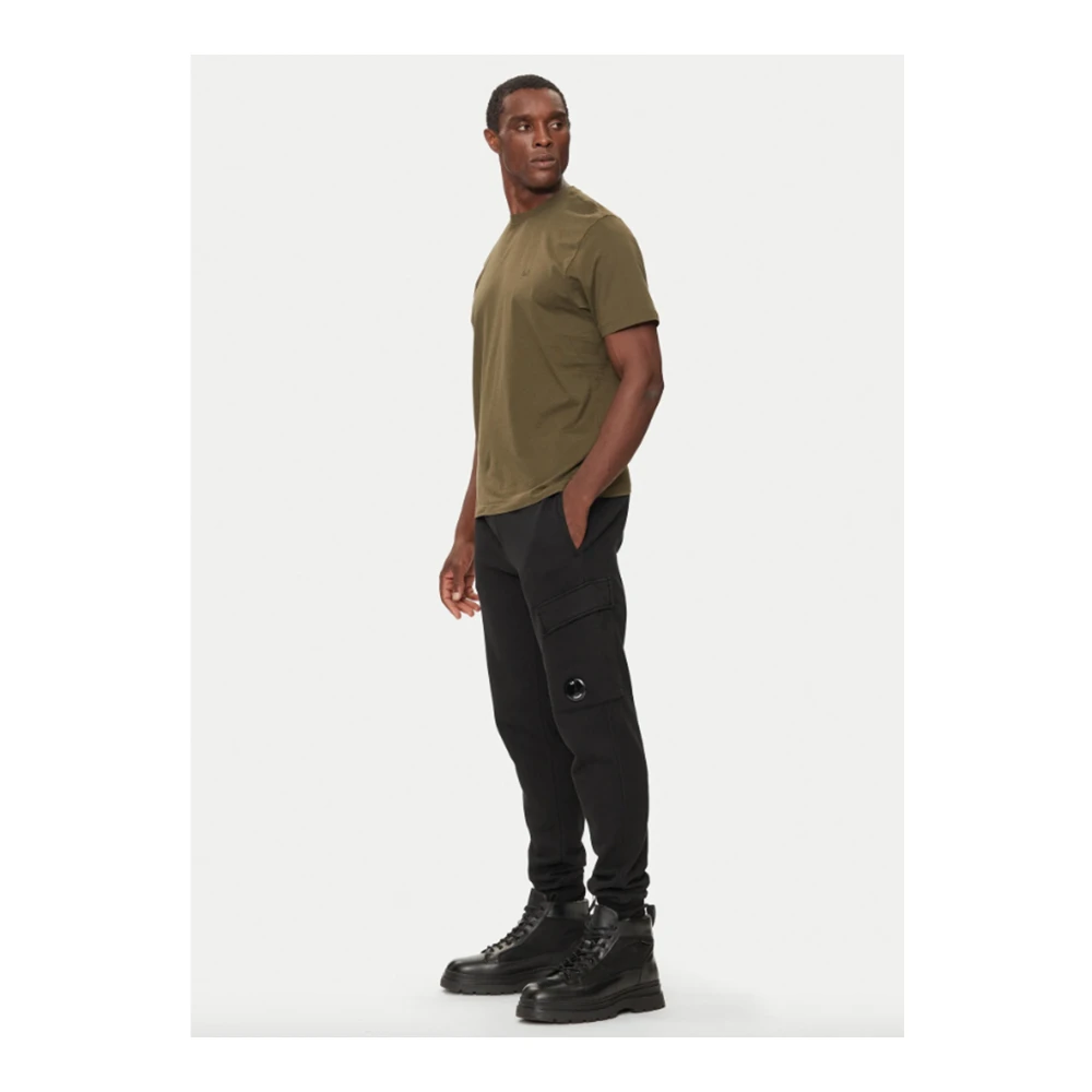 C.P. Company Zwarte Fleece Cargo Sweatpants Black Heren