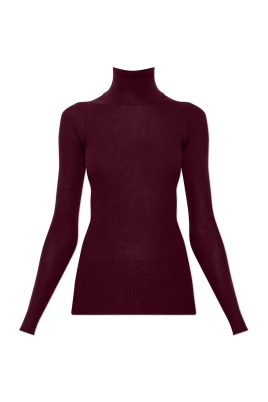 Ullturtleneck med figurnära passform