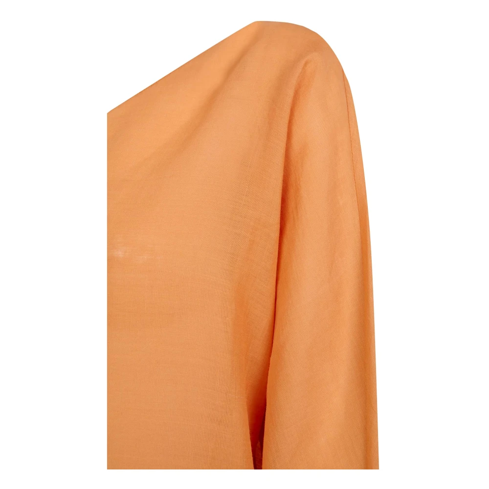 Cortana Yo top van ramie mandarijn Orange Dames