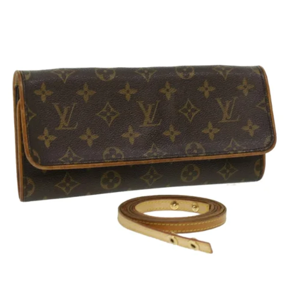 Louis Vuitton Vintage Pre-owned Canvas clutches Brown Dames
