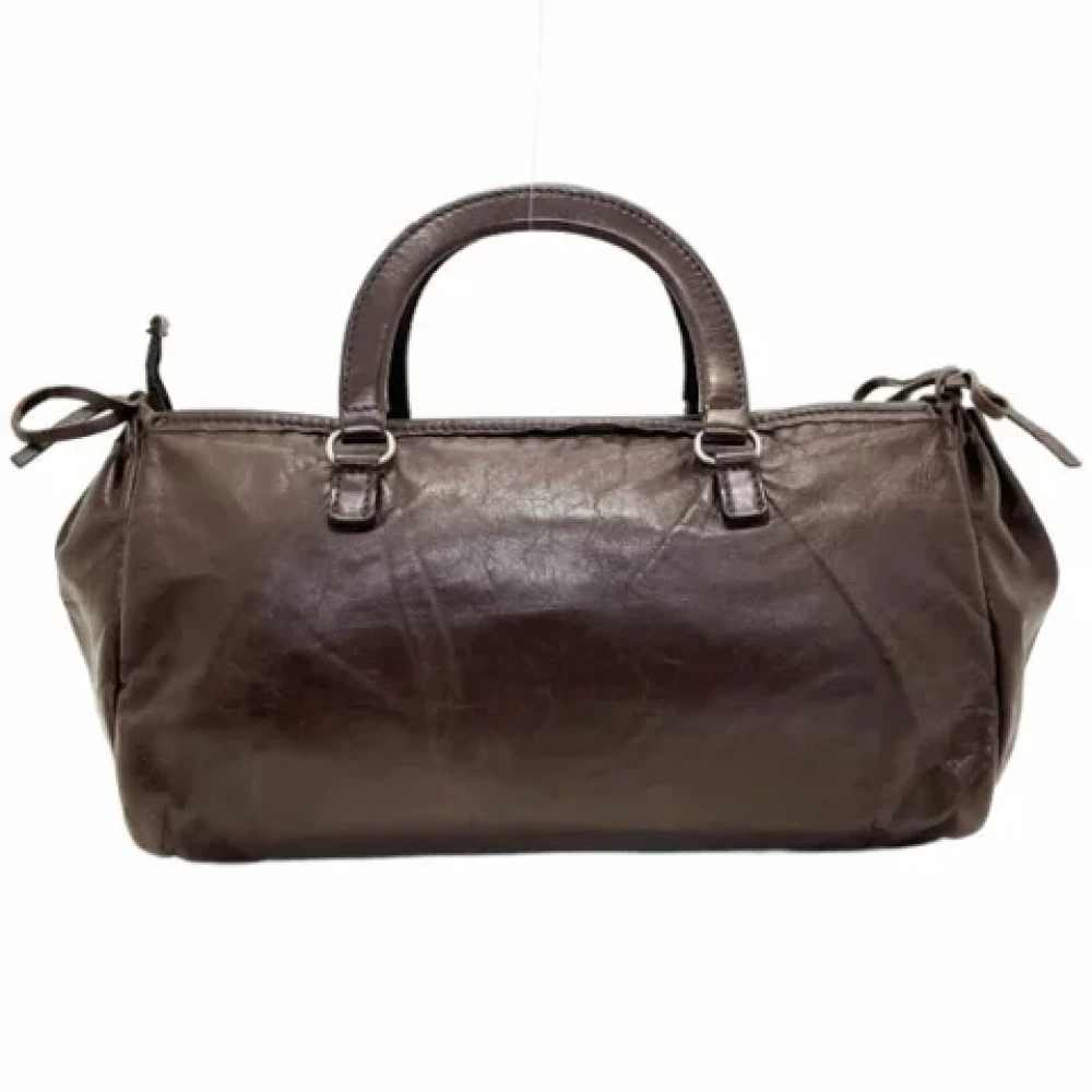 Prada Vintage Pre-owned Leather prada-bags Brown Dames