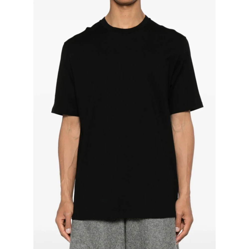 Jil Sander Zwarte Bewustzijn Tee Black Heren