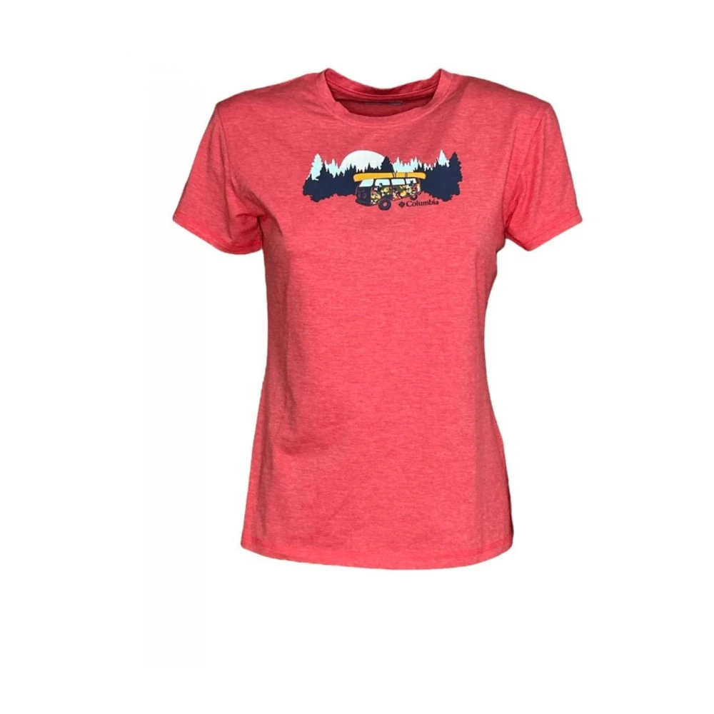 Columbia Technisch T-shirt voor dames met UPF 50 Pink Dames
