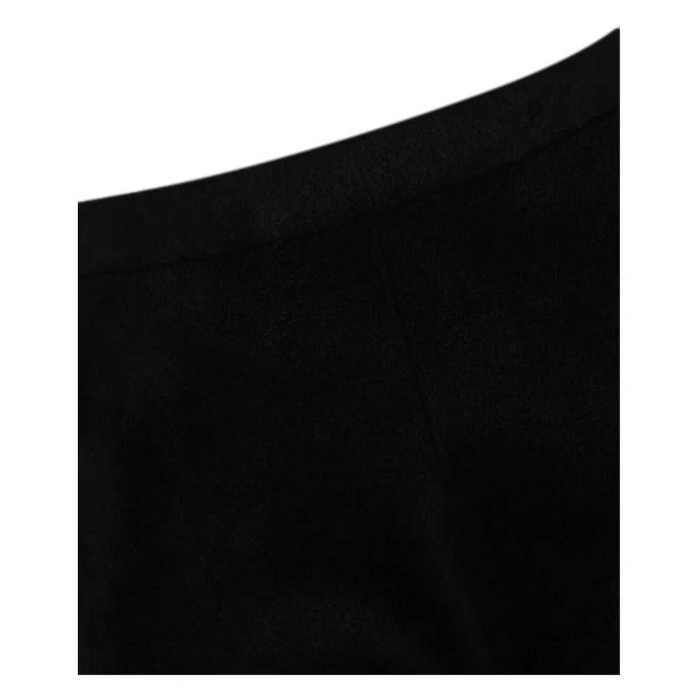 D.Exterior Fluwelen Hoge Taille Zwarte Broek Black Dames