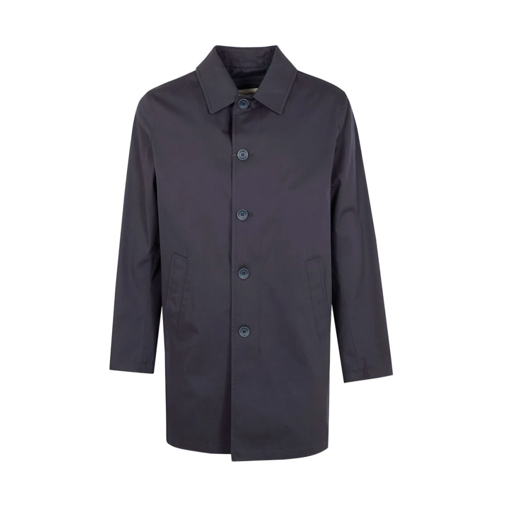 Herno Herren Blau Einreihiger Mantel