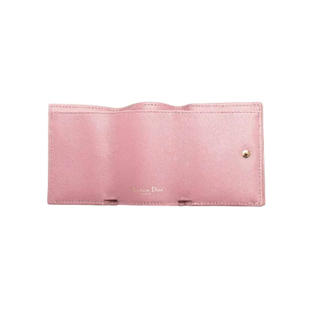 Dior Vintage Pre-owned Leather wallets Pink Dames