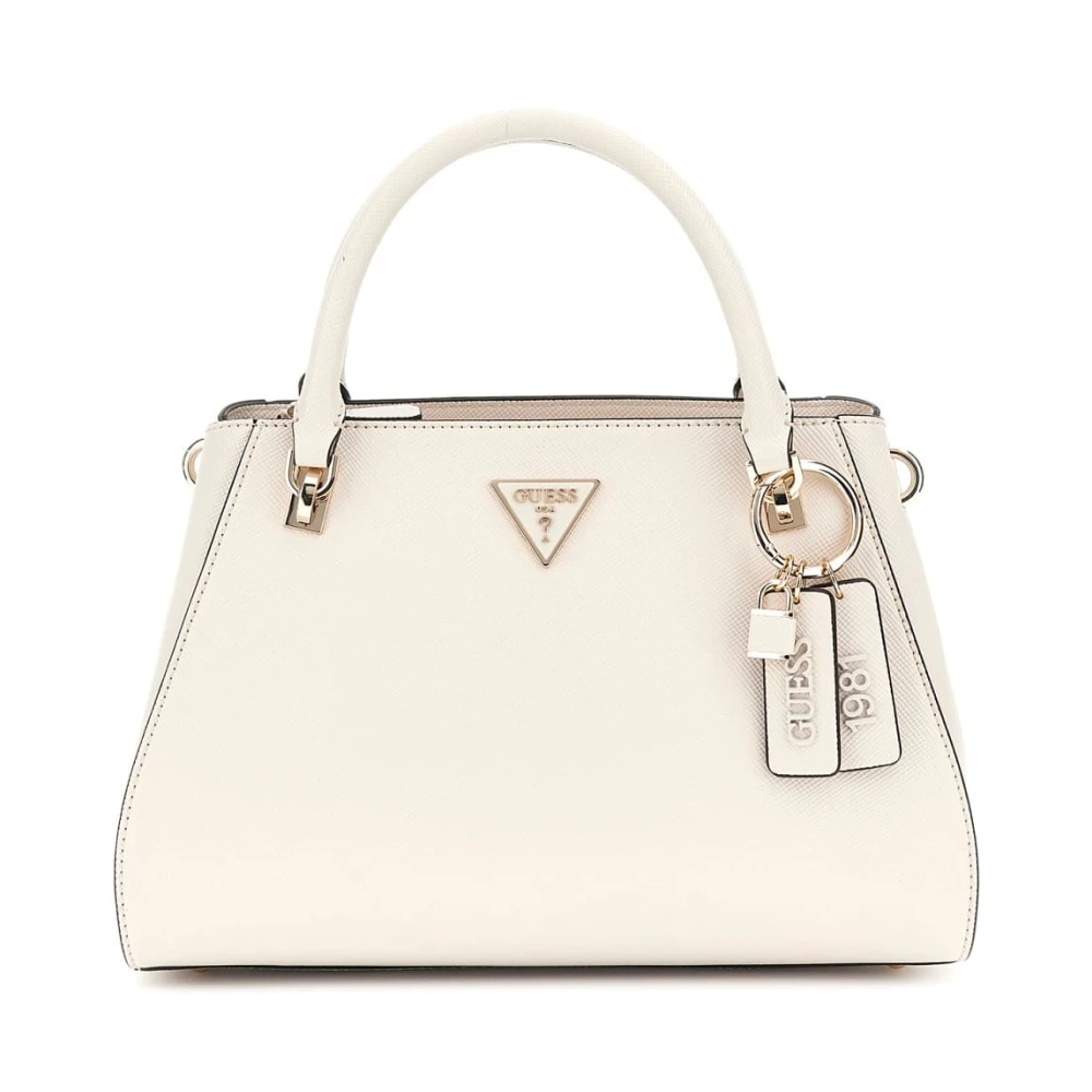 Guess Women's Beige Handbags, One Size, Bone Shoulder Bag With Zip Closure