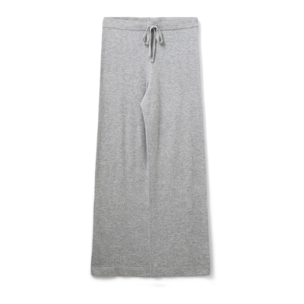 Sofie Schnoor Grijze Melange Wollen Broek met Losse Pasvorm Gray Dames