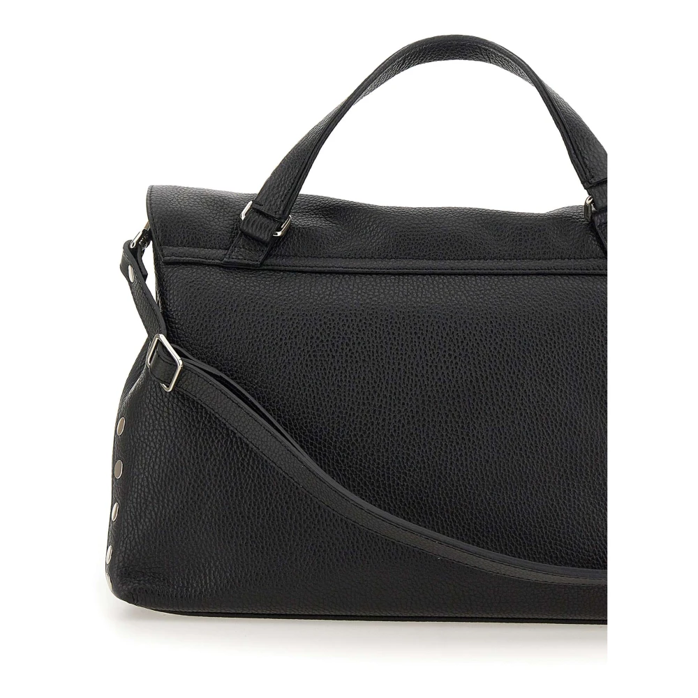 Zanellato Zwarte Leren Handtas Black Dames