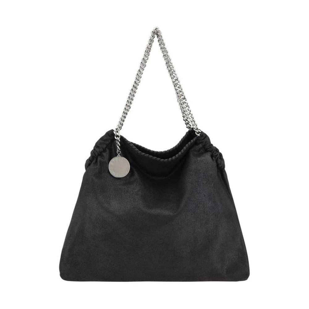 Stella Mccartney Schoudertas met kettinghandvat en magnetische sluiting Black Dames