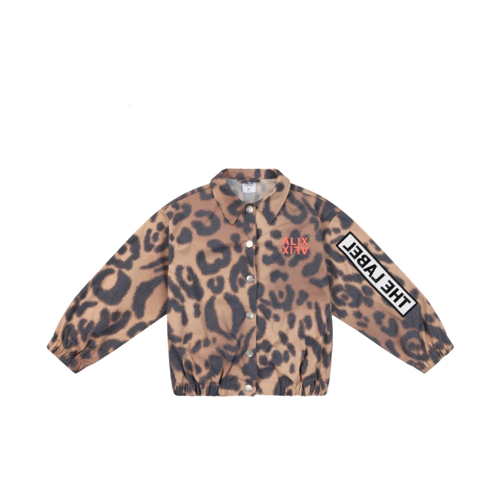 Alix The Label Kinderen Jaguar Geweven Jas Brown Dames