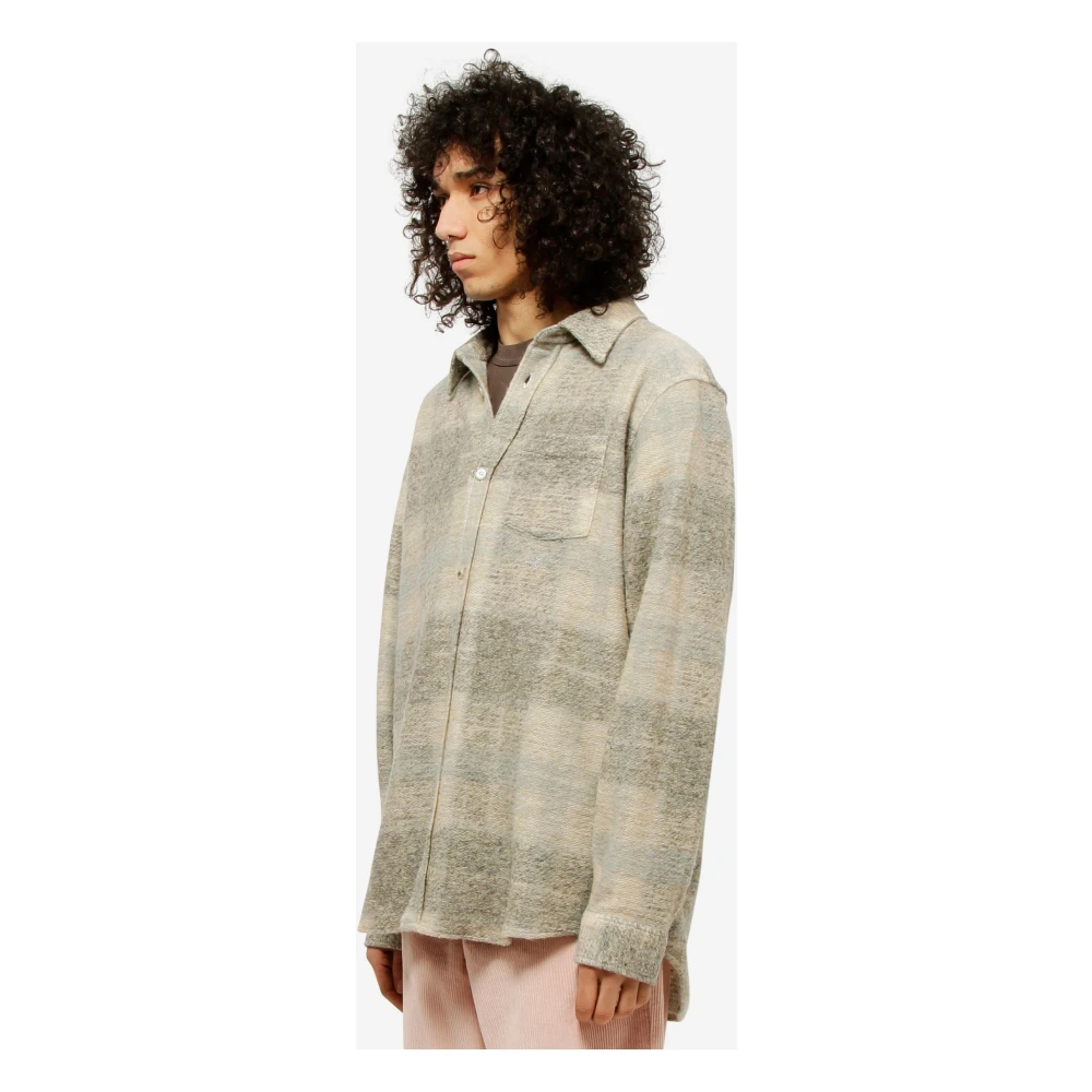 Stüssy Geruite Gebreide Shirt in Grijs Gray Heren