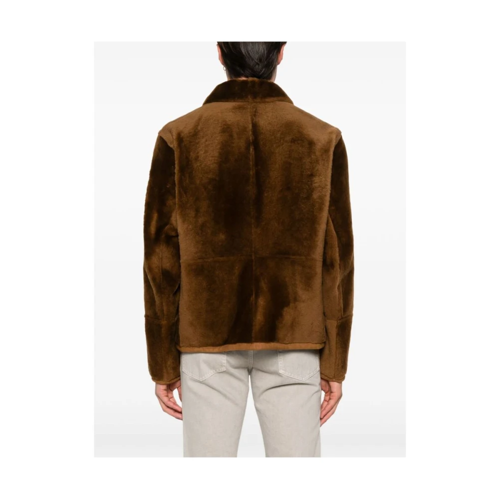 Canali Kameelbruine lamsvacht jas Brown Heren