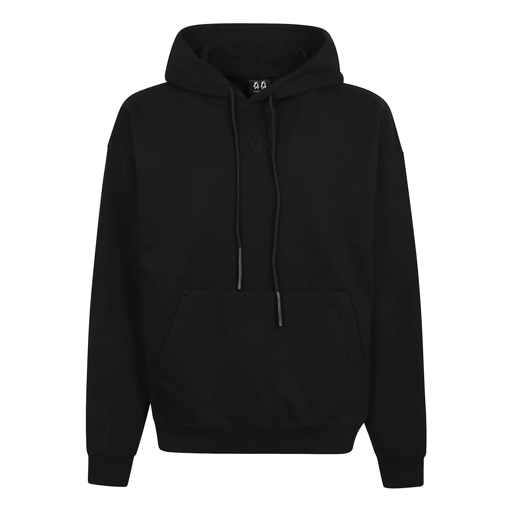 44 Label Group Zwarte Katoenen Hoodie Aw24 Black Heren