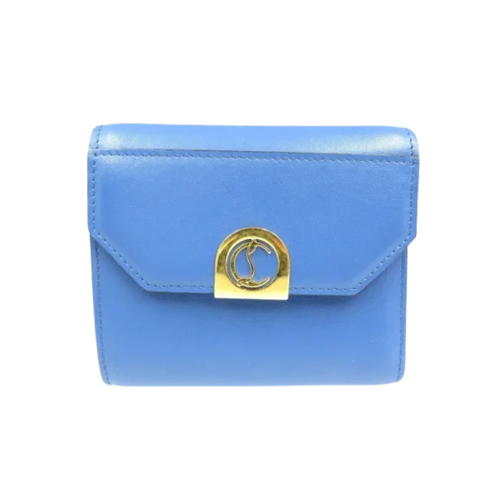 Christian Louboutin Pre-owned Leather wallets Blue Dames