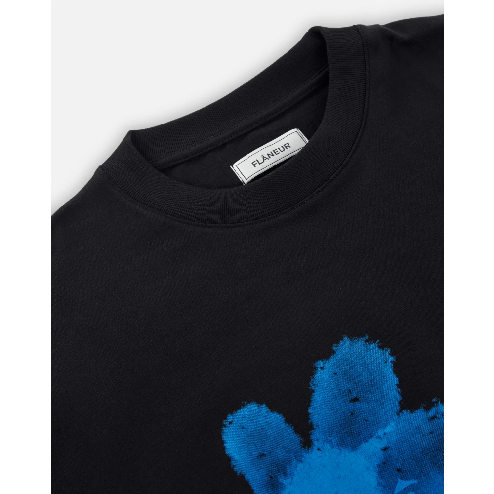 Flâneur Bloemen Aquarel Overhemden Black Heren