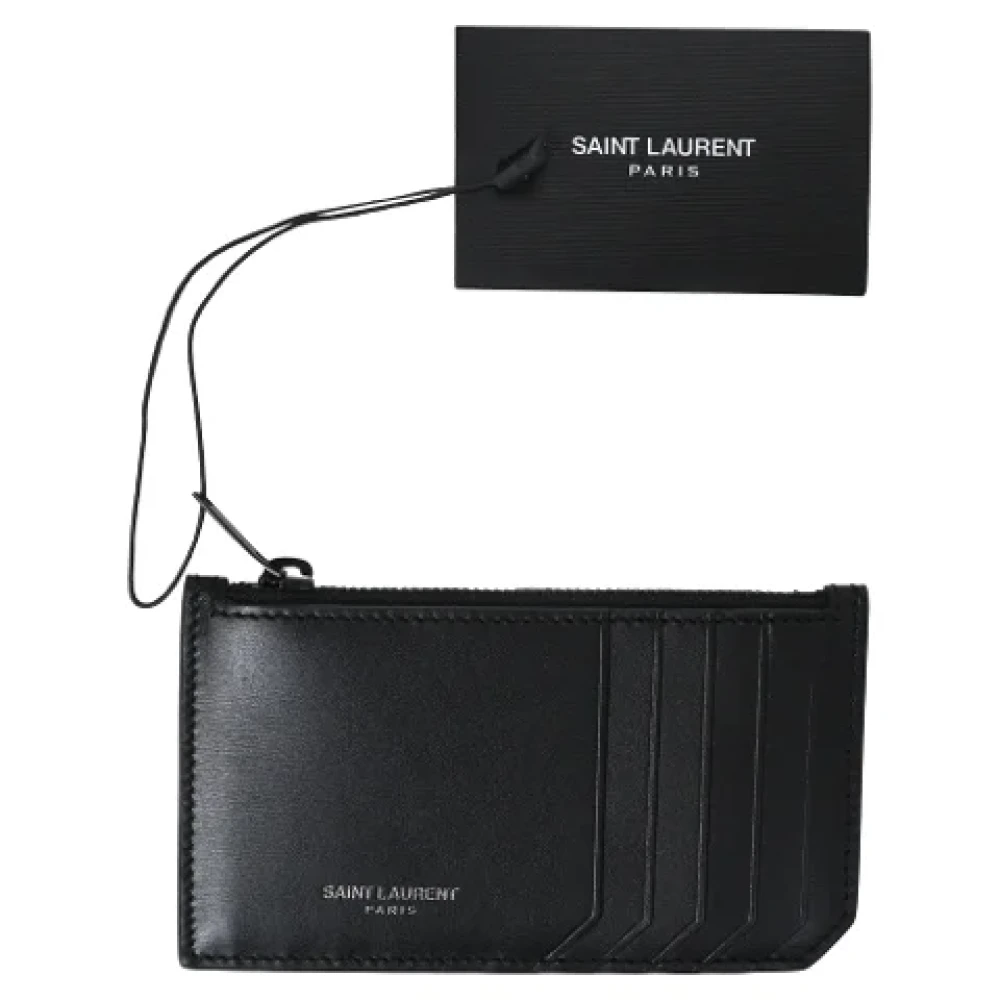 Yves Saint Laurent Vintage Pre-owned Leather wallets Black Heren