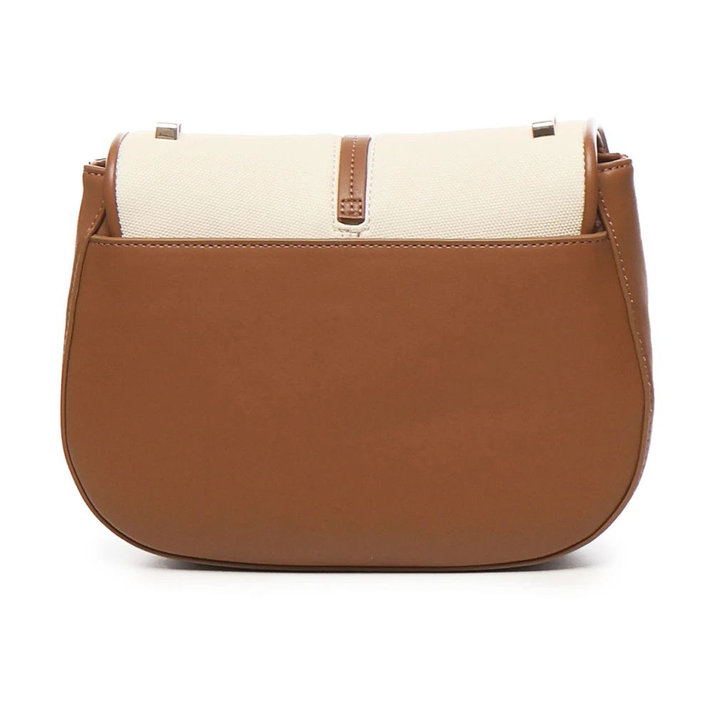 V73 Beige Crossbody Tas met Hangslot Sluiting Beige Dames