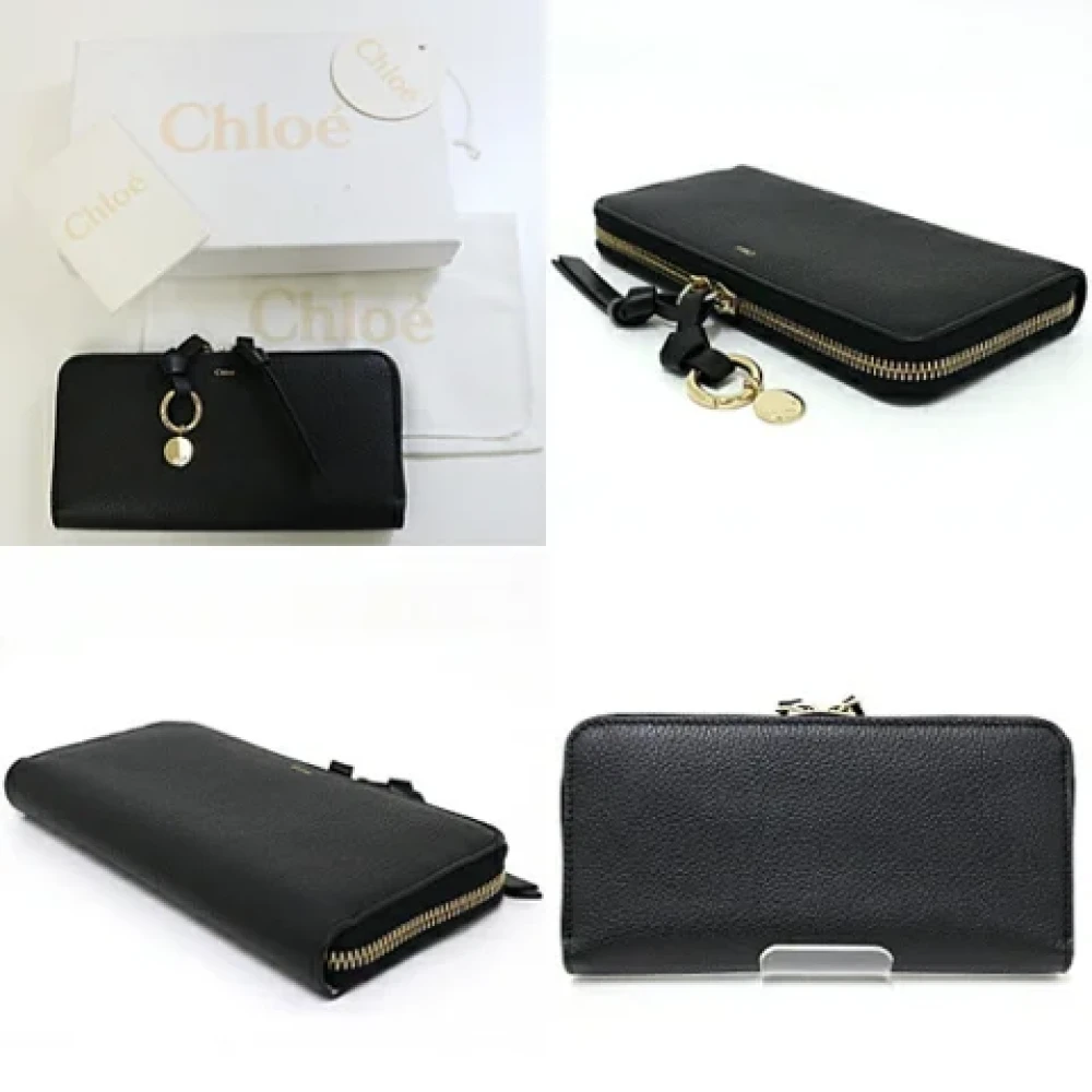 Chloé Pre-owned Leather wallets Black Dames