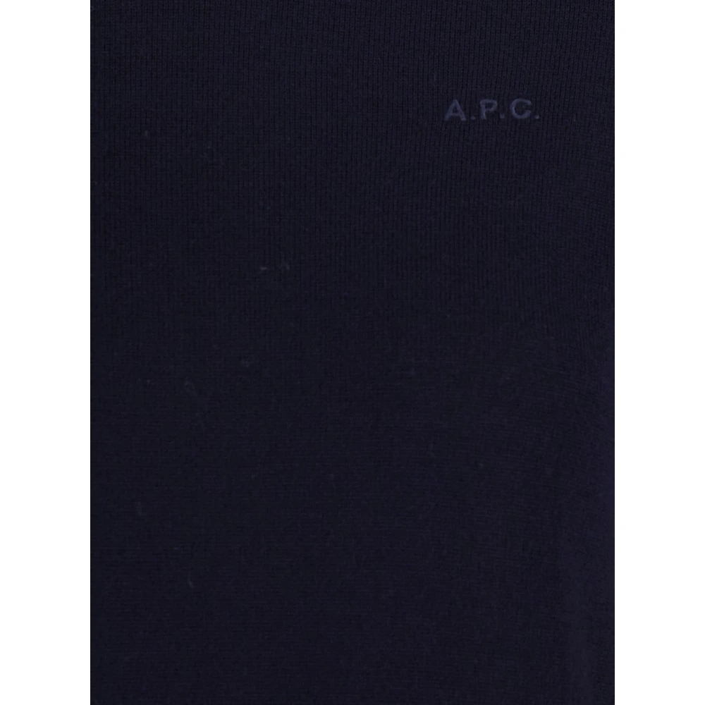 A.p.c. Sybille Logo Sweater Blue Dames