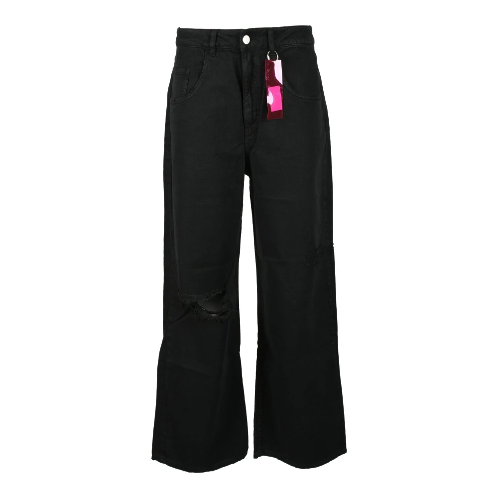 Icon Denim Klassieke katoenen jeans Black Dames