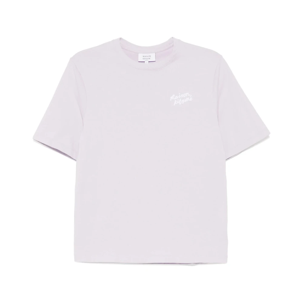 Maison Kitsuné Paarse Crew Neck T-shirt Purple Dames