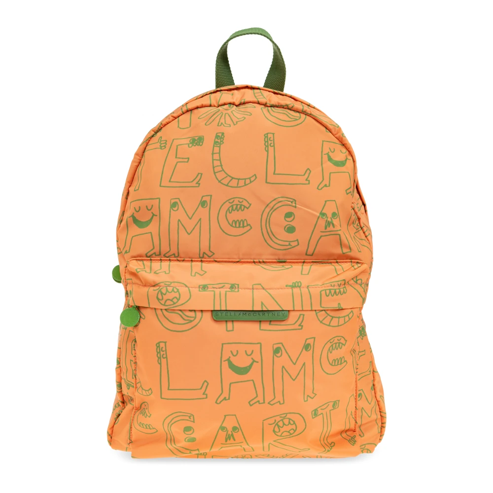 Stella McCartney Tryckt ryggsäck Orange, Unisex