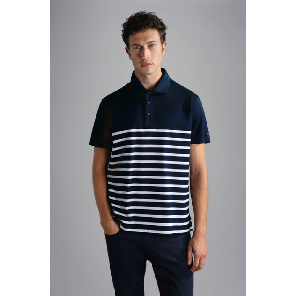 PAUL & SHARK Polo Shirts Blue Heren