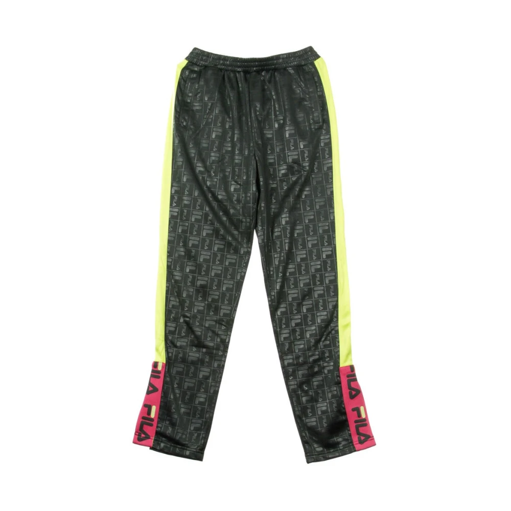 Fila Donna Nero - Pantaloni Jogging Con Banda Laterale Neri - Trousers - L