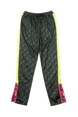 Svart Sidband Joggingbyxor Kvinnor