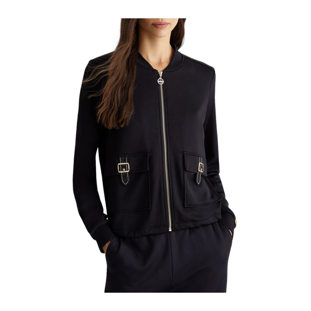 Liu Jo Zwarte Sweatshirt Tf4147 F0778 Black Dames