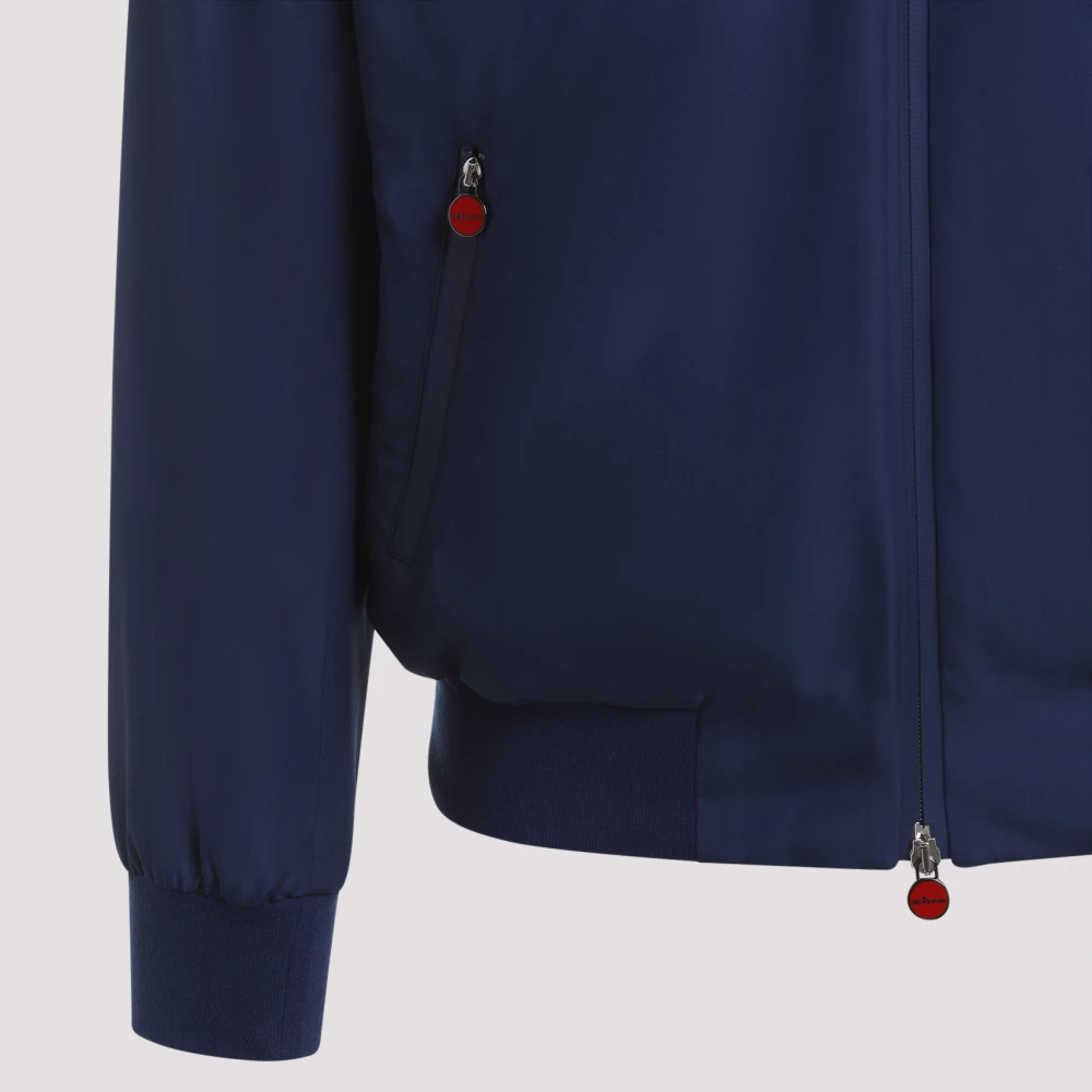 Kiton Blauwe Bomberjack voor Mannen Blue Heren