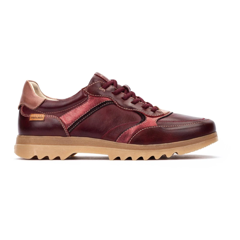 Pikolinos Rode Damessneaker Vigo Stijl Dames Schoenen Rood