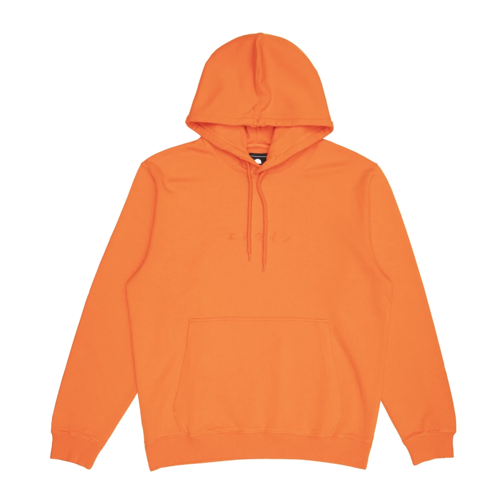 Edwin Katoenen Hoodie Sweatshirt Orange Heren