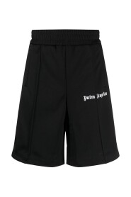 Zwarte polyester bermuda shorts