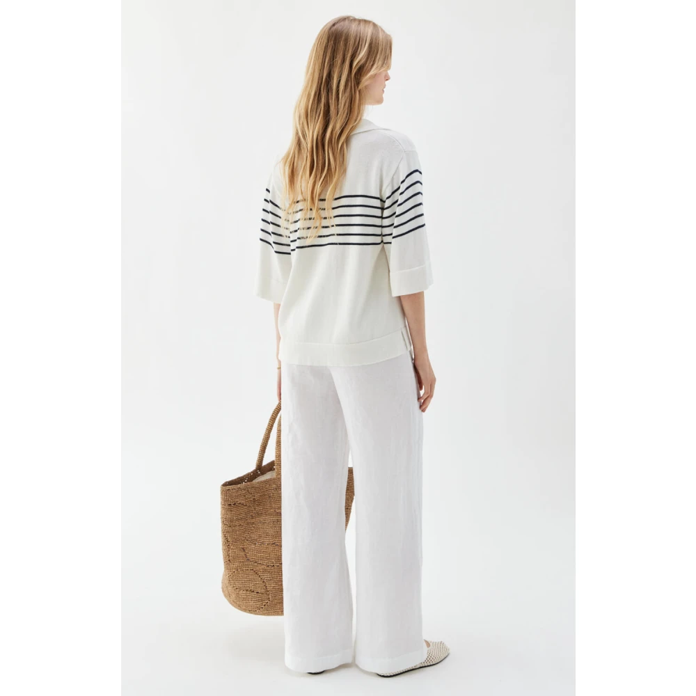Busnel Gestreepte Top Beige Dames