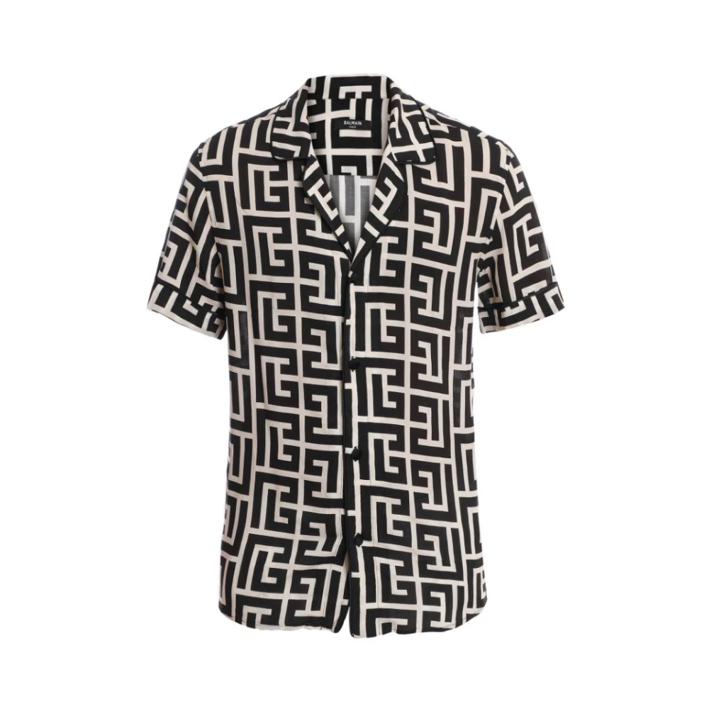 Balmain Zwarte Shirt Collectie Black Heren