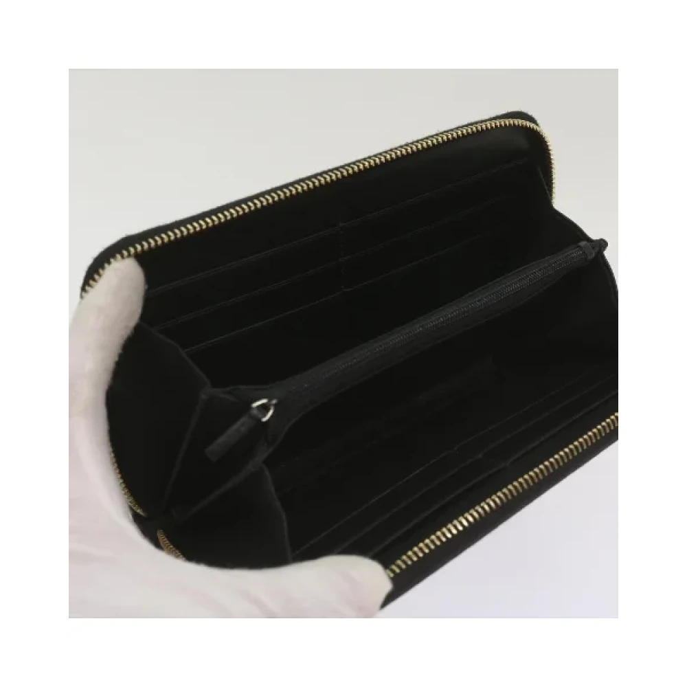 Gucci Vintage Pre-owned Canvas wallets Black Dames