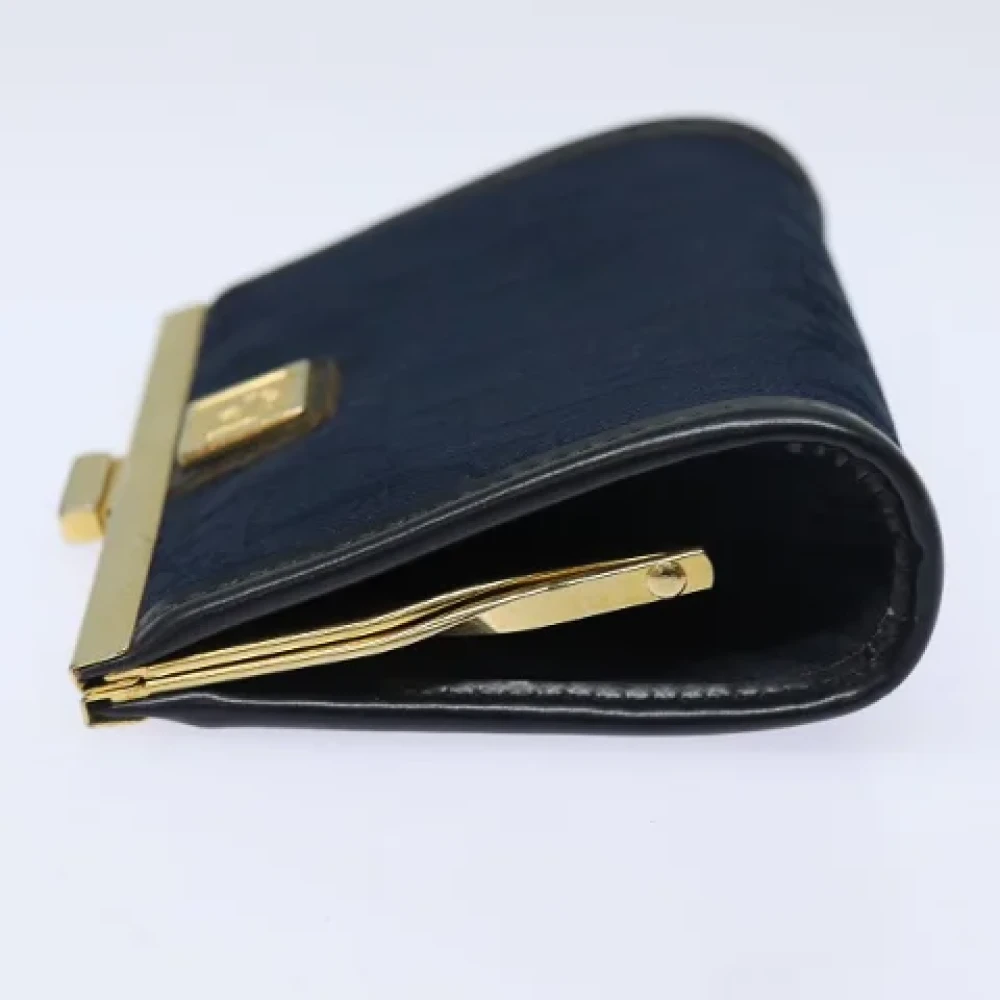 Dior Vintage Pre-owned Canvas wallets Blue Dames