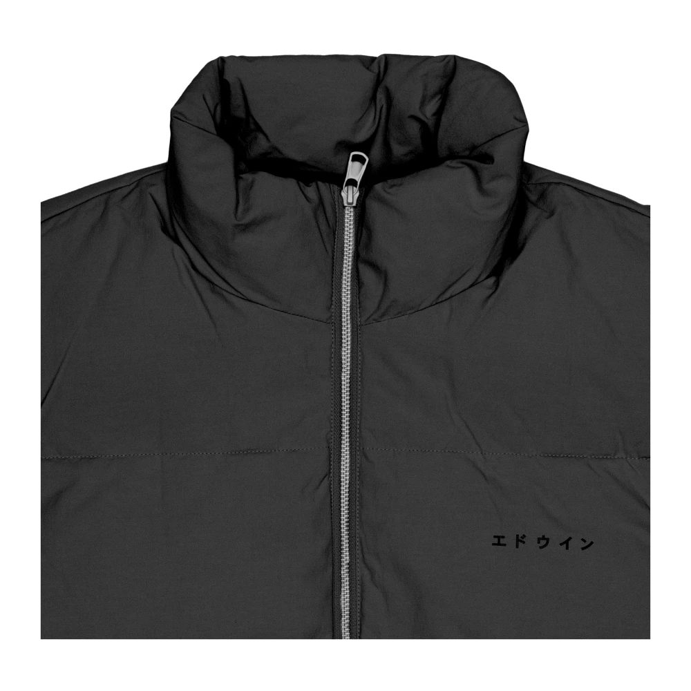 Edwin Afneembare Mouw Waterdichte Puffer Jas Black Heren