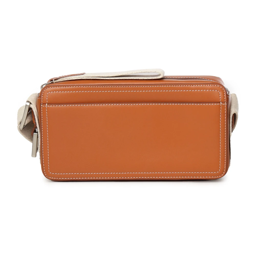 Jacquemus Gestructureerde Leren Schoudertas in Lichtbruin Brown Heren