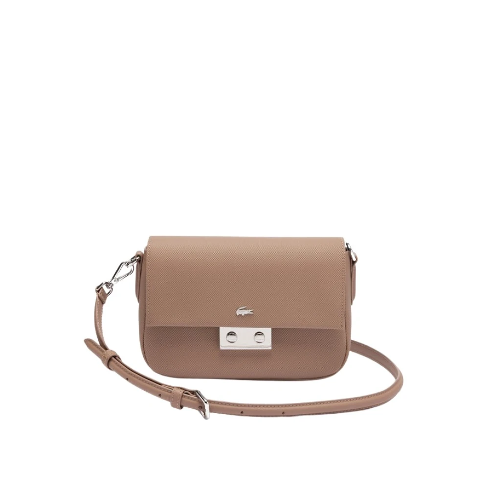 Lacoste Stad Dagelijkse Schoudertas Taupe Beige Dames