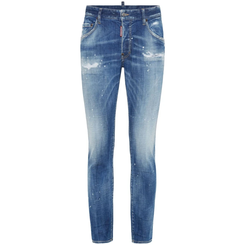 Dsquared2 Vervaagde Skinny Jeans Blue Heren