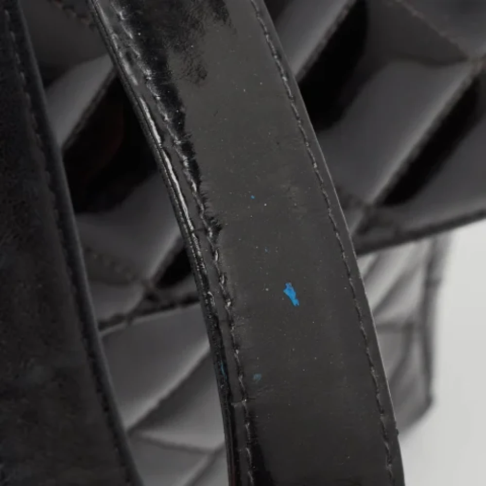 Chanel Vintage Pre-owned Leather backpacks Black Dames