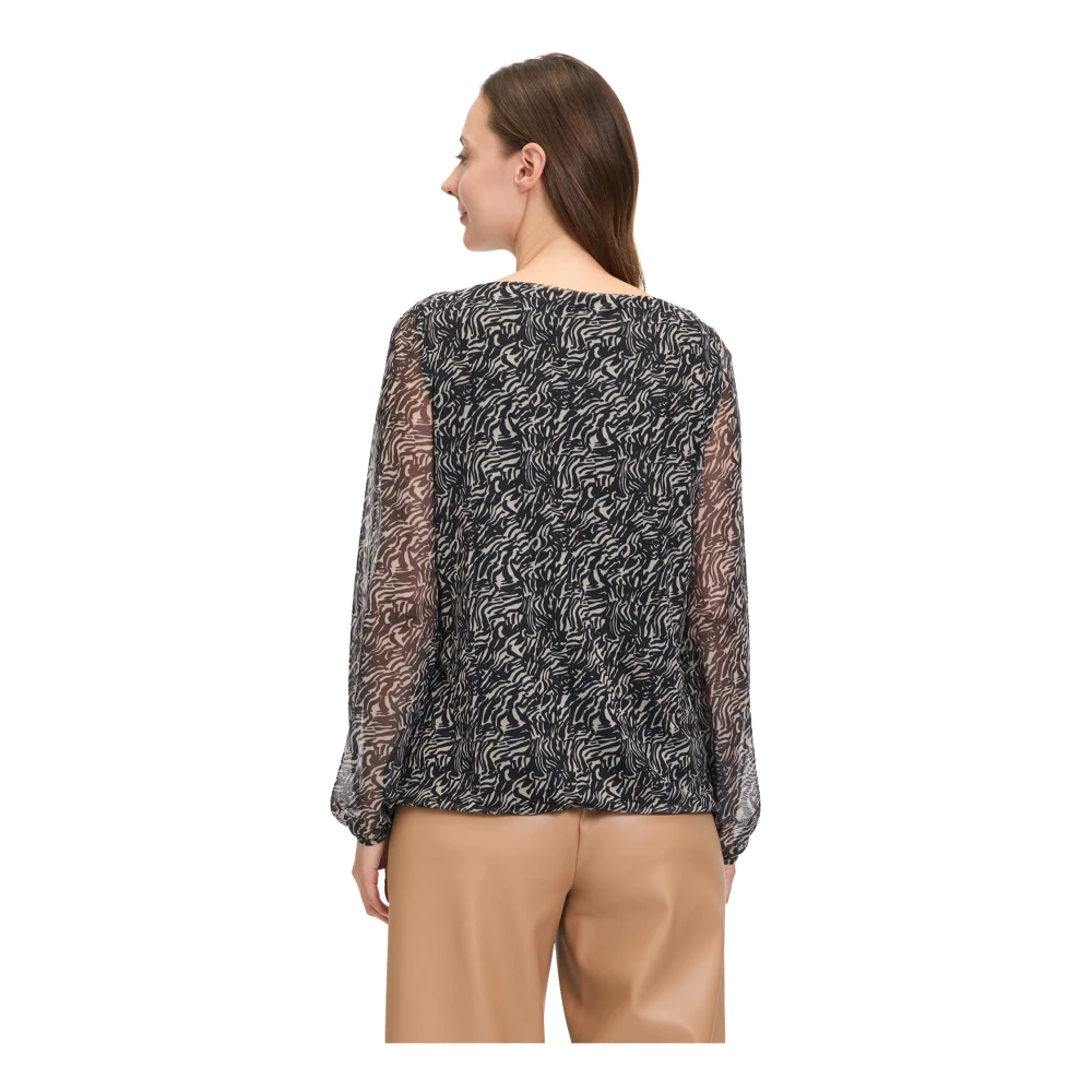 Betty & Co Blouse met plooien Black Dames
