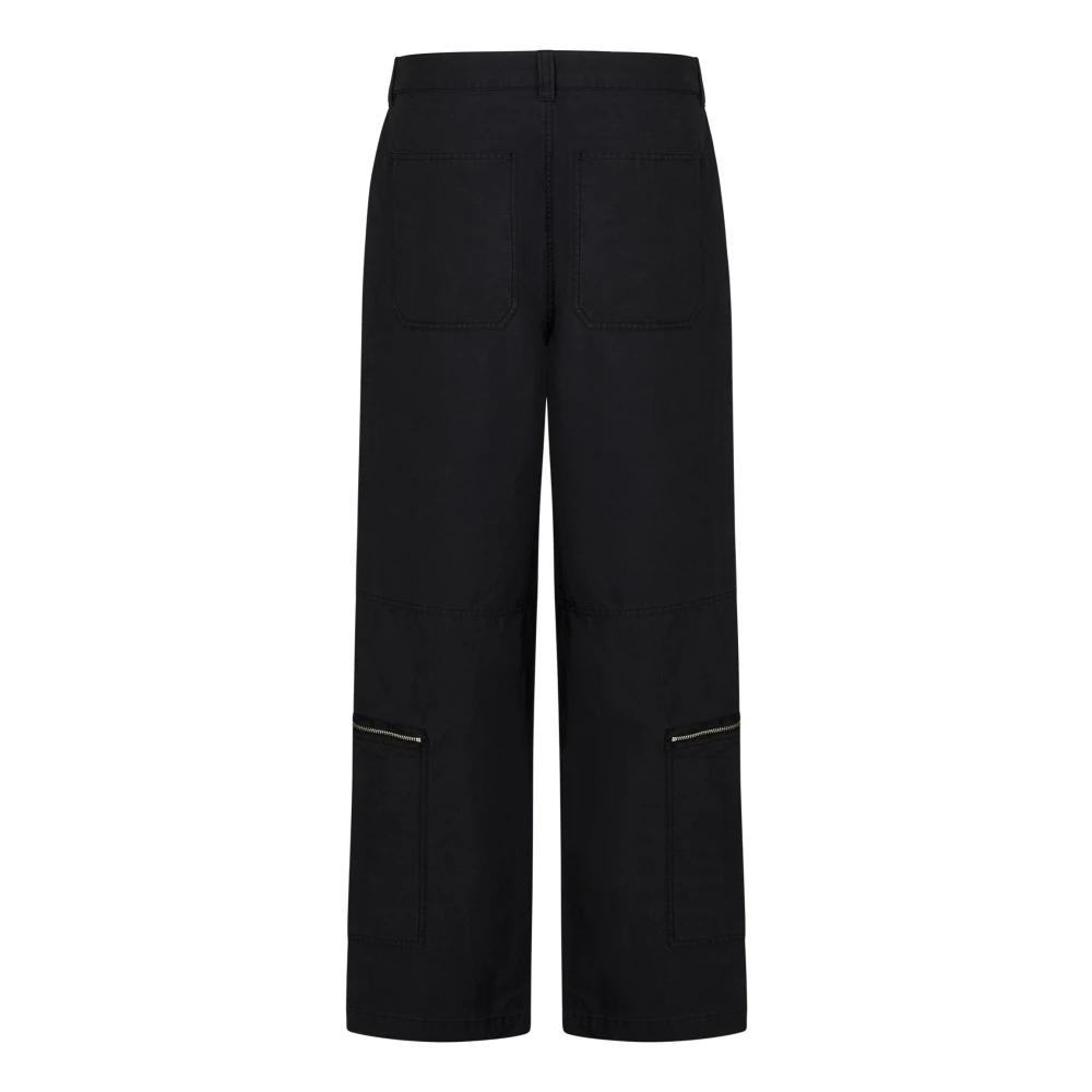 Stüssy Zwarte Broek met Ritsdetail Black Heren