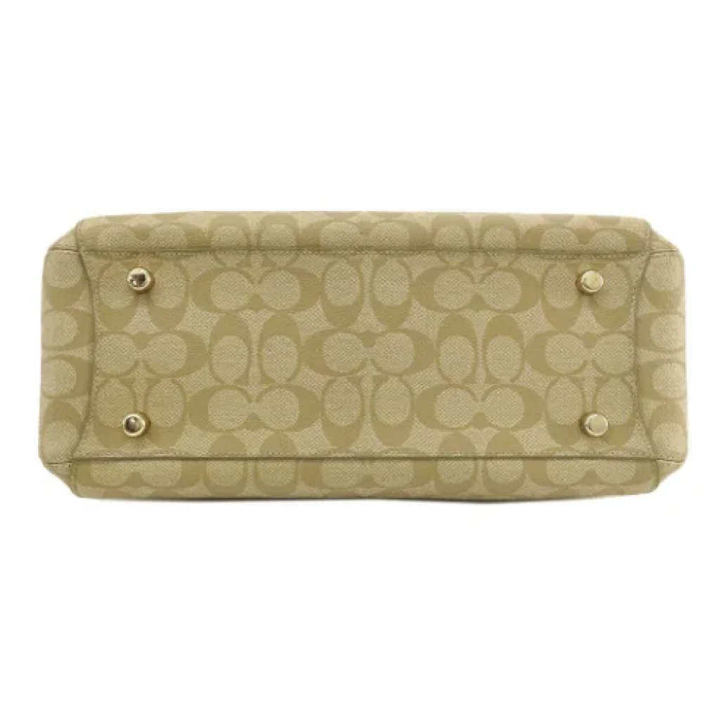 Coach Pre-owned Canvas handbags Beige Dames