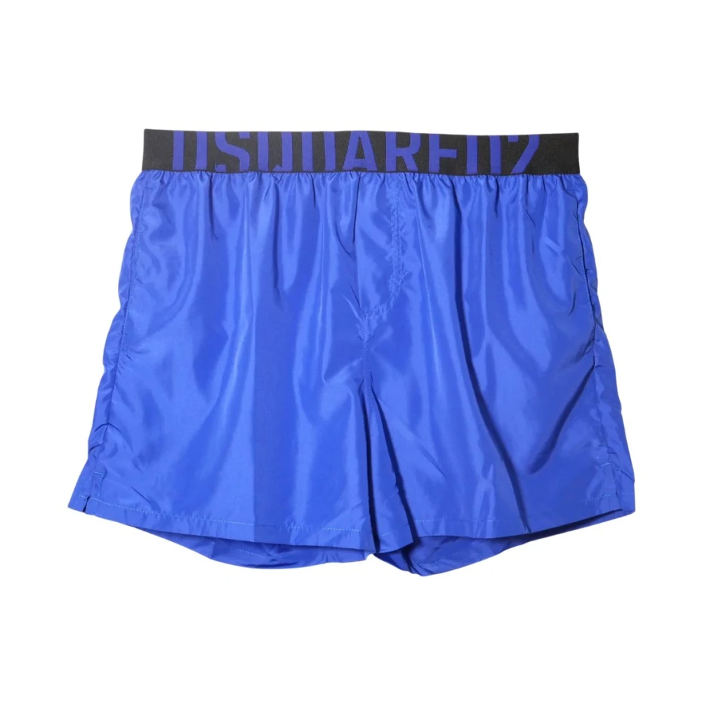 Dsquared2 Men's Blue Sea Boxer Shorts - Beachwear - 2XL - Swimwear